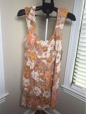 Volcom Only Good Daze Dress Women’s XL Floral Mini Dress NWT Boho Retro